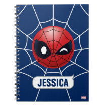 Winking Spider-Man Emoji Notebook