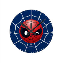 Winking Spider-Man Emoji Round Clock