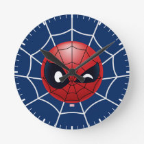Winking Spider-Man Emoji Round Clock