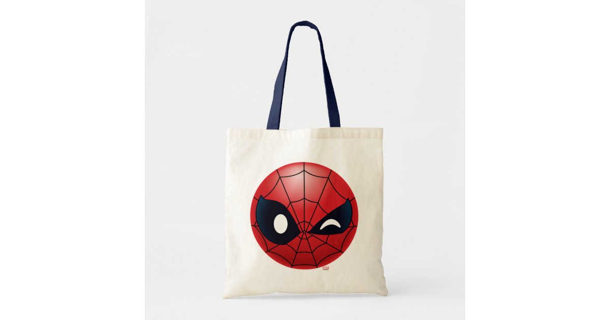 Winking Spider-Man Emoji Tote Bag | Zazzle