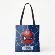 Winking Spider-Man Emoji Tote Bag