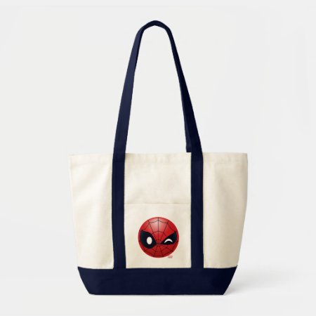 Winking Spider-man Emoji Tote Bag
