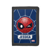 Winking Spider-Man Emoji Tri-fold Wallet