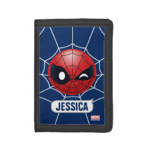 Winking Spider-Man Emoji Tri-fold Wallet