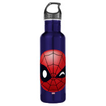 Winking Spider-Man Emoji Water Bottle