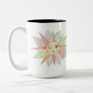 Winking Sun - CBS Sunday Morning Two-Tone Coffee Mug