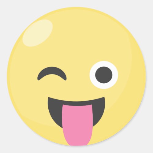 Winking Tongue Silly Emoji Stickers