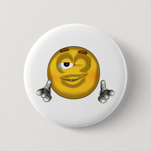 Winking - toon pinback button (Front)