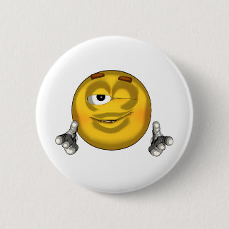 Winking - toon pinback button