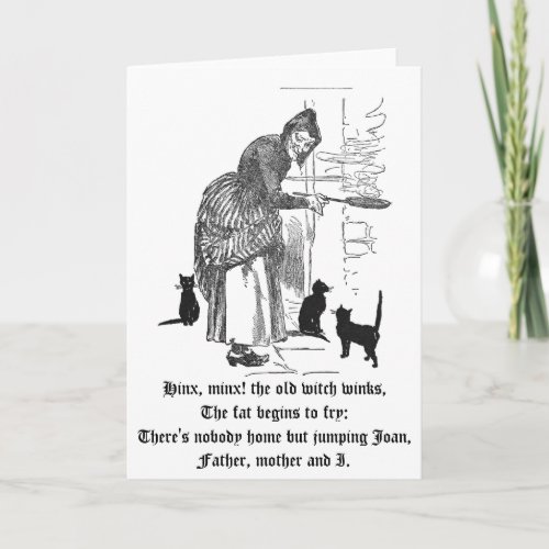 Winking Witch Nursery Rhyme Card