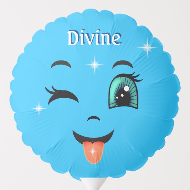 Winky happy face balloon (Back)