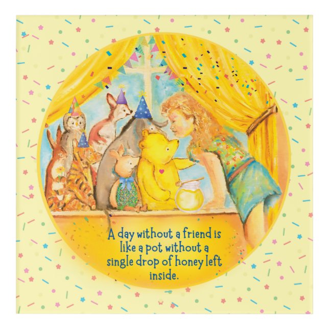 Winne The Pooh Acrylic Wall Art  (Front)