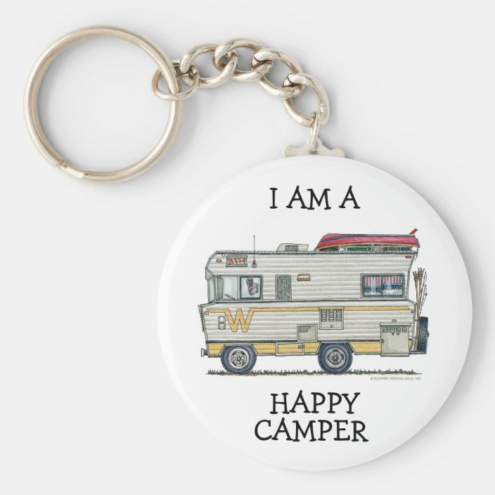 Vintage Winnebago RV Camper Key Chain back pack luggage tag small gift