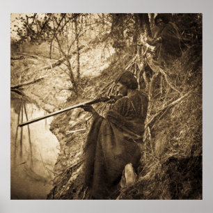 Winnebago Indian Chief Duck Hunting Poster