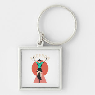 Winner Biker Retro Style Freedom Keychain