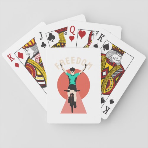 Winner Biker Retro Style Freedom Poker Cards