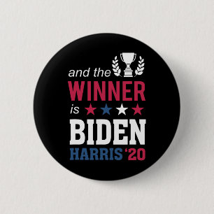 Winner Champions President Joe Biden Kamala Harris Button