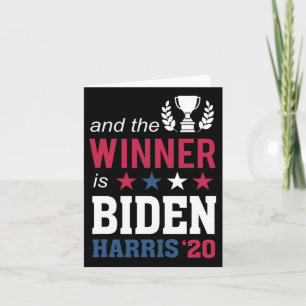 Winner Champions President Joe Biden Kamala Harris Card