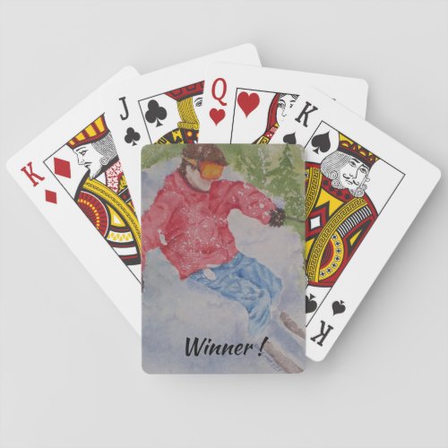 Winner DOWNHILL SKIER PLAYING CARDS