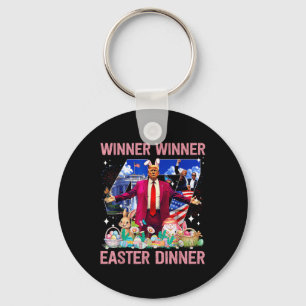 Winner Easter Dinner Trump Bunny Hunt Eggs Happy E Keychain