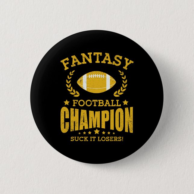 Winner Fantasy Football Champ Champion Draft Footb Button (Front)
