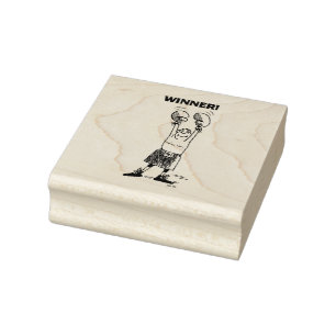 Winner large rubber stamp no handle