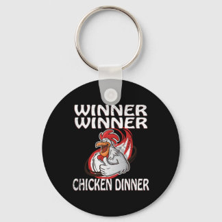 Winner Loser Video Game Chicken Dinner Game Player Keychain
