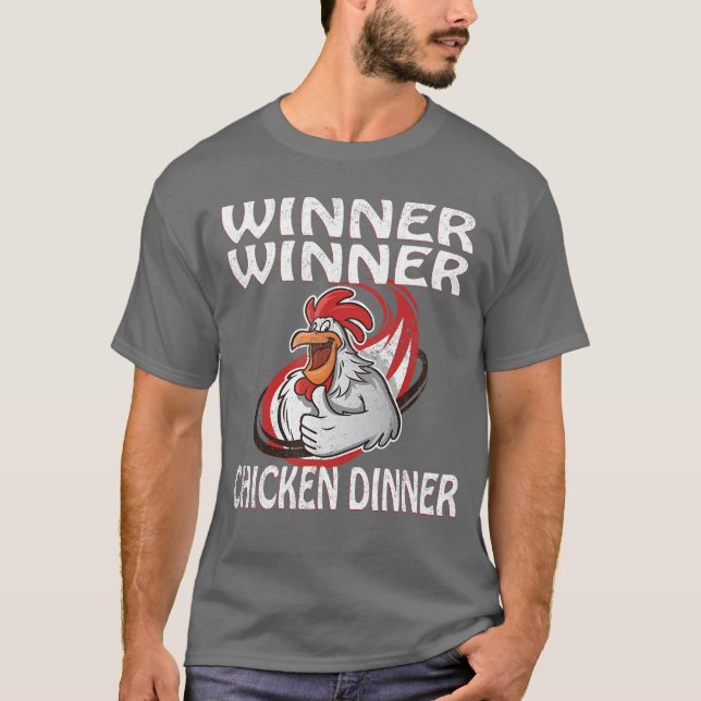 Winner Loser Video Game Chicken Dinner Game Player T-Shirt (Front)