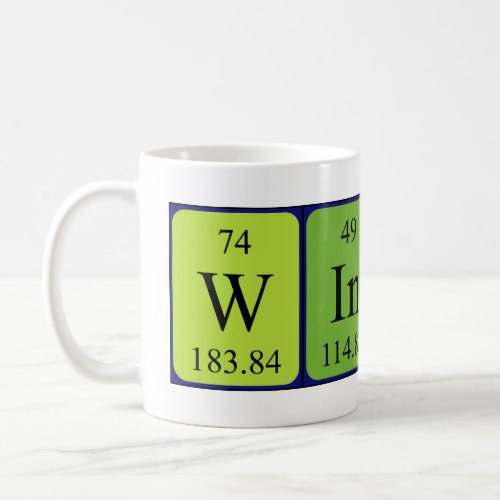 Winner periodic table name mug