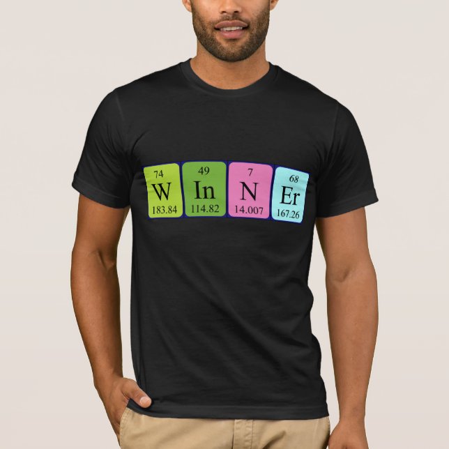 Winner periodic table name shirt (Front)
