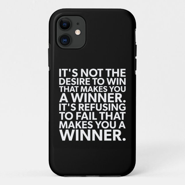 Winner - Refuse To Fail - Workout Motivational Case-Mate iPhone Case (Back)
