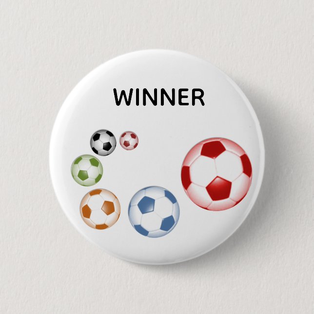 Winner Soccer (Football) Balls Button (Front)