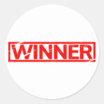 Winner Stamp Classic Round Sticker