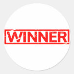 Winner Stamp Classic Round Sticker