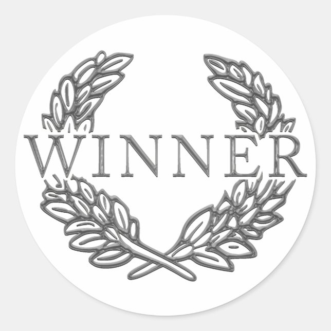 WINNER sticker. Classic Round Sticker (Front)