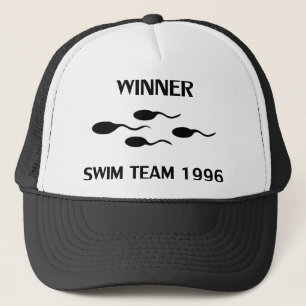 winner swim team 1996 icon trucker hat