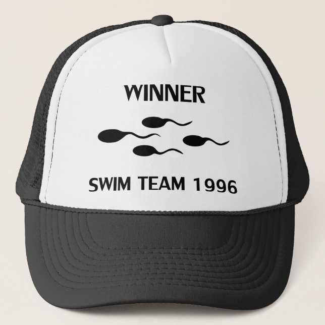 winner swim team 1996 icon trucker hat (Front)