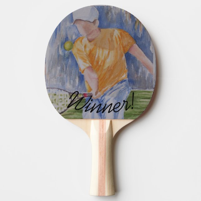 Winner Tennis Player Ping Pong Paddle (Front)