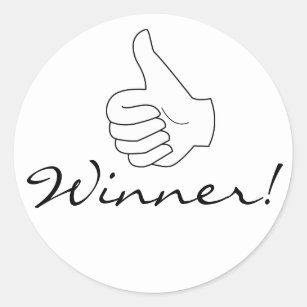 Winner Thumbs Up Stickers