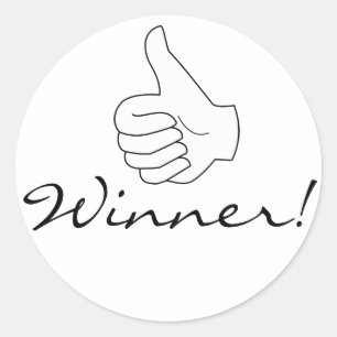 Winner Thumbs Up Stickers
