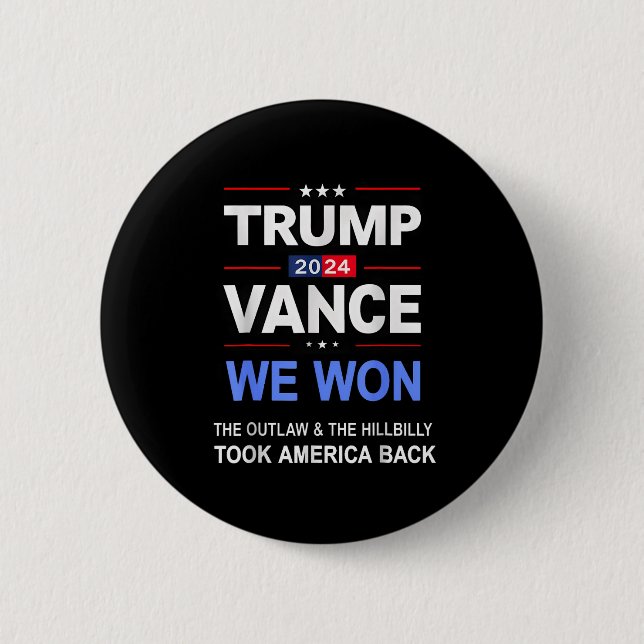 Winner Trump Vance We Won Took Byck America Keepsa Button (Front)