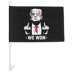 Winner Trump We Won Inauguration Day 47th Car Flag