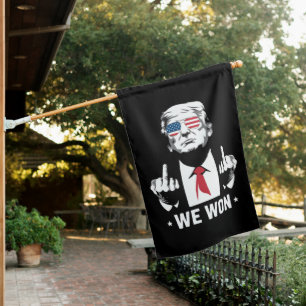 Winner Trump We Won Inauguration Day 47th House Flag