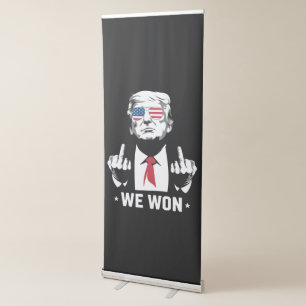 Winner Trump We Won Inauguration Day 47th  Retractable Banner