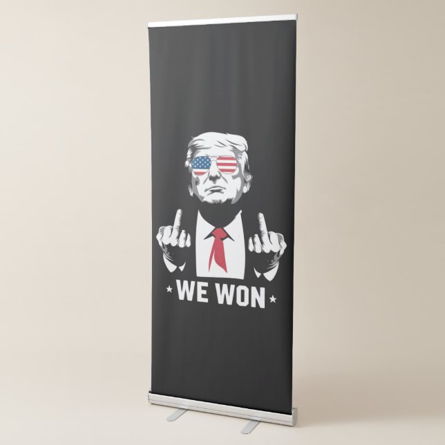 Winner Trump We Won Inauguration Day 47th  Retractable Banner (3/4)