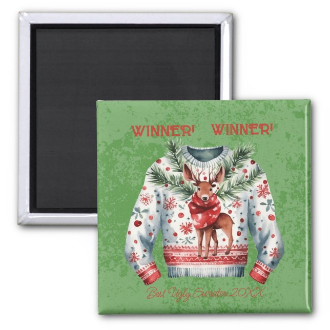 Winner! Winner! Best Ugly Sweater of 20xx Magnet (Front)