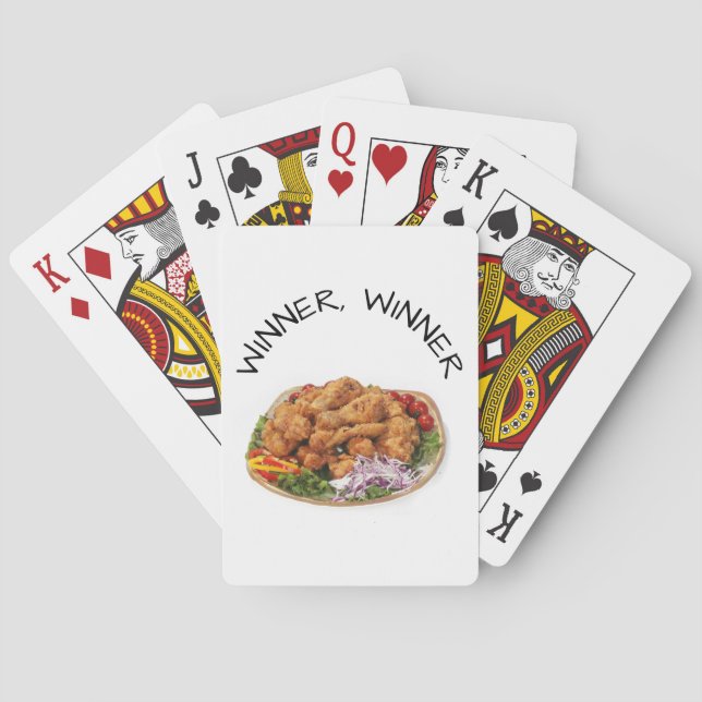 Winner Winner Chicken Dinner Funny Poker Cards (Back)