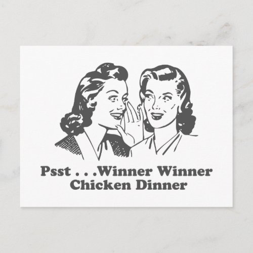 Winner Winner Chicken Dinner Funny Postcard