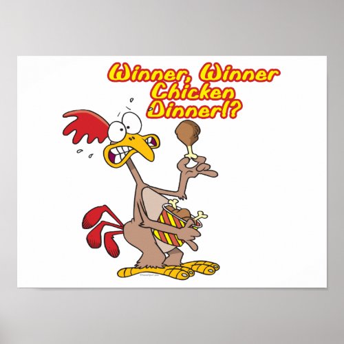 winner winner chicken dinner irony humor poster