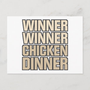 Winner Winner Chicken Dinner Postcard